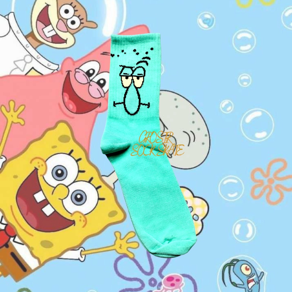 kaos kaki old school kartun squidward