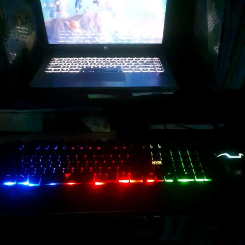 Keyboard NYK KR-201 Backligh Anti Ghosting Keyboard Gaming NYK KR 201 LED