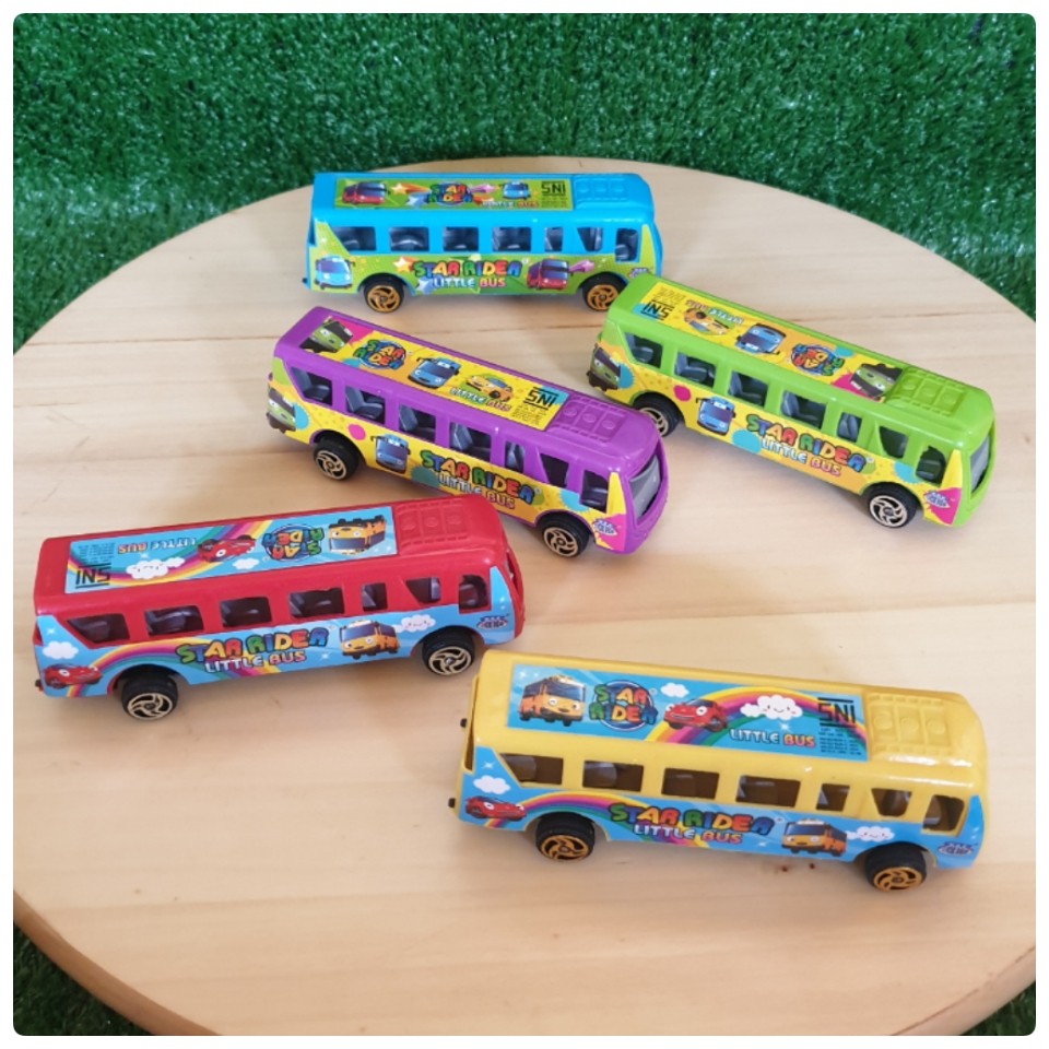 Edufuntoys - LONG LITTLE BUS pulback/ tayo bus panjang/ mainan mobil mobilan/ little bus/ mobil tayo/ mainan anak laki laki-5