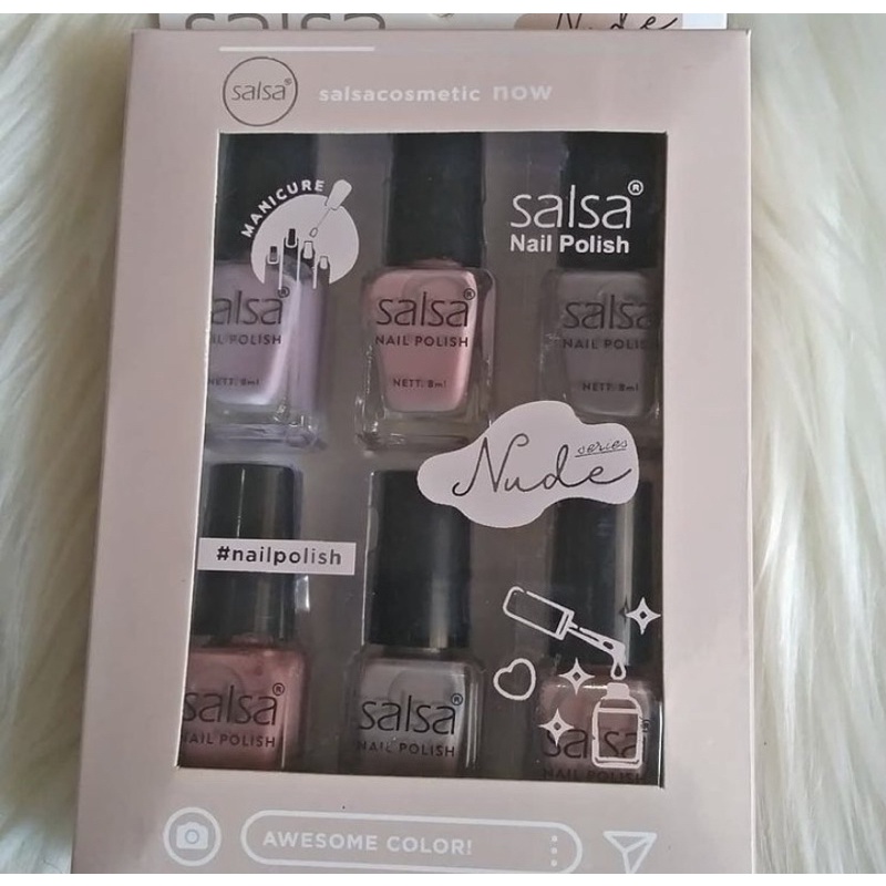 SALSA Kutek Nail Polish Set Seri Nude - Cat Kuku Salsa Original BPOM