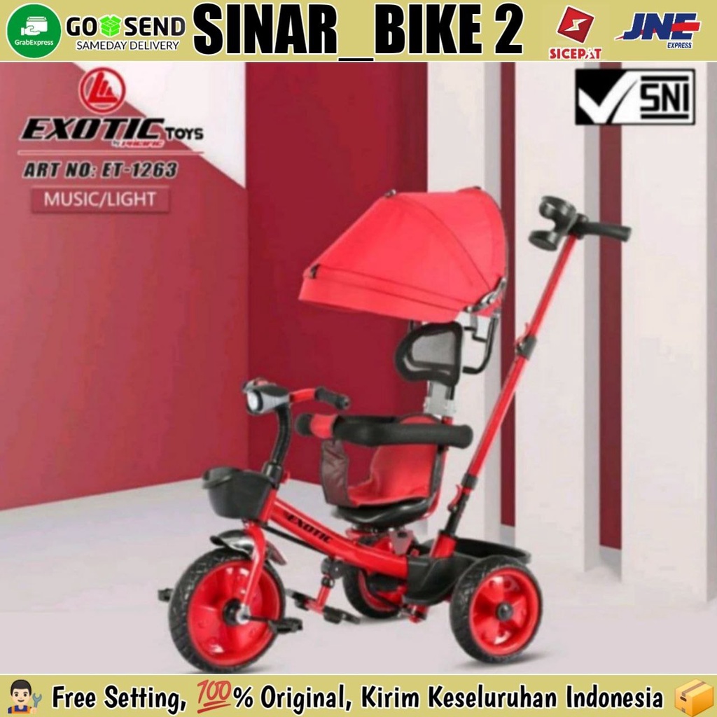 Sepeda Anak Roda Tiga Baby Tricycle ET-1263 Mudah Di Rakit