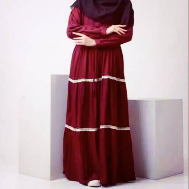 GAMIS SYAR'I RENDA SUSUN / GAMIS SUSUN CANDA SERUT / GAMIS SUSUN JERSEY / GAMIS MURAH
