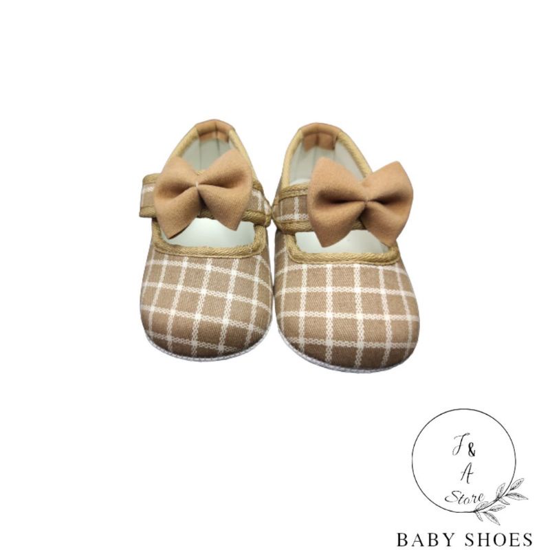 Baby Shoes balet kotak-kotak / sepatu bayi slip on balet kotak kotak