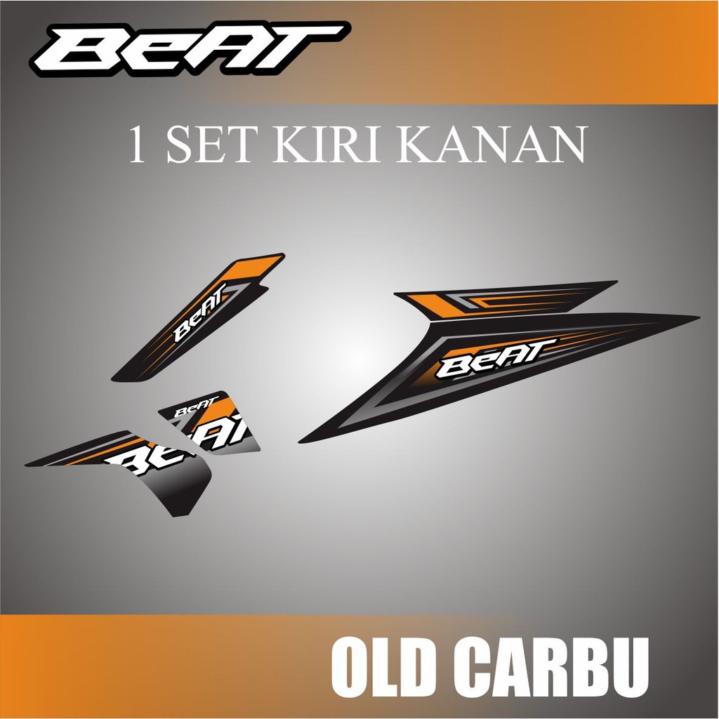 STICKER MOTOR STRIPING BEAT KARBU / BEAT OLD VARIASI CILA 08 ORANGE
