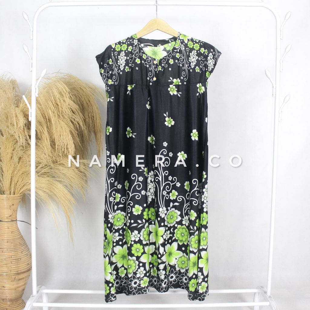 Daster Panjang Selutut Busui Kekinian Non Ruffle / Daster Batik Rayon