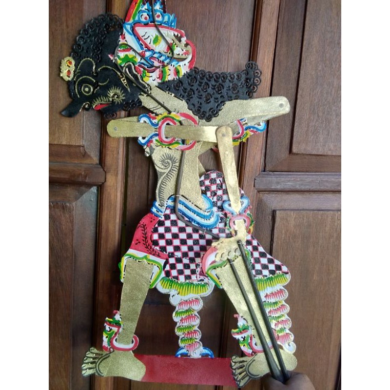 wayang kulit murah bratasena/ wayang brotoseno (bahan wayang kulit bukan wayang kertas)