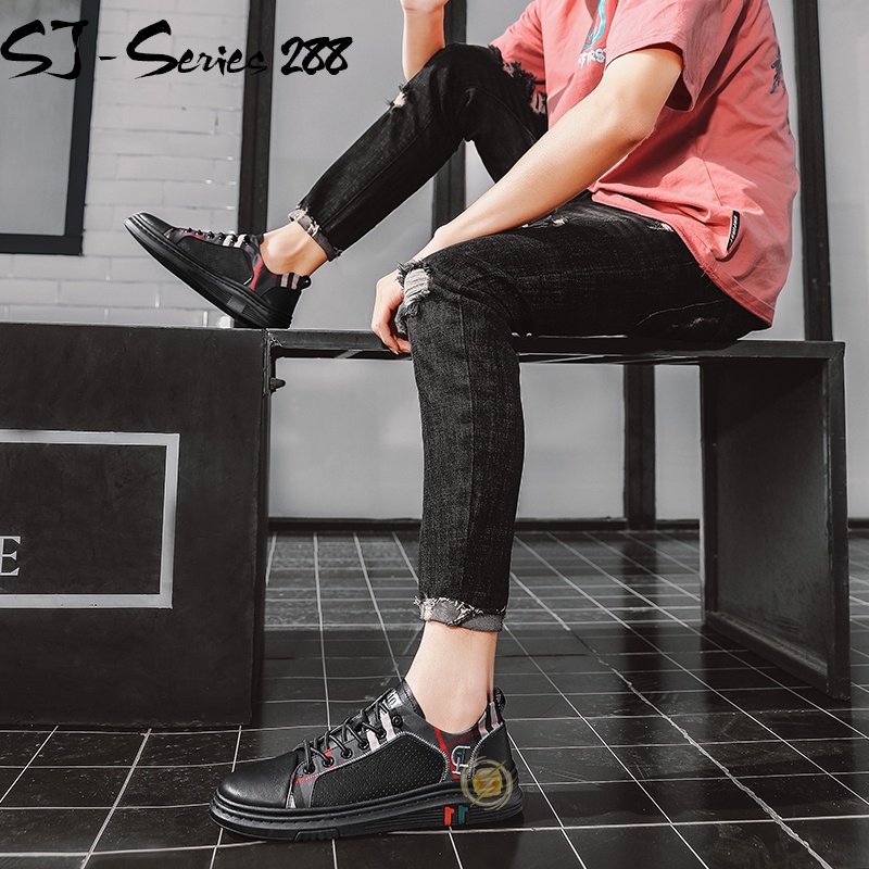 [JWALK] Sepatu Pria Sneakers Trendy Bermotif buat Hangout Kualitas Import Premium -288