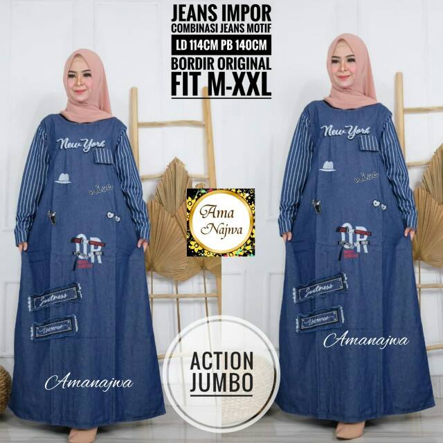 GAMIS JEANS ACTION JUMBO BY AMA NAJWA