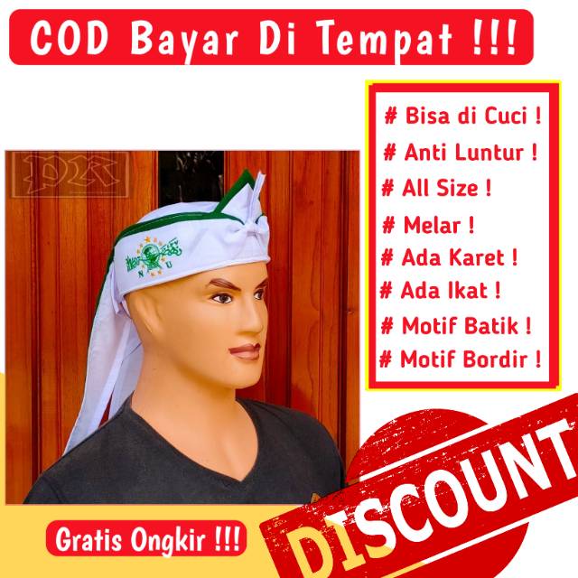 BLANGKON PUTIH NU NAHDLATUL ULAMA BLANGKON SUNDA IKET KEPALA SUNDA UDENG SUNDA TOTOPONG BELANGKON NU