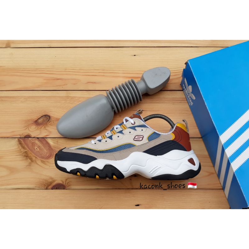 SEPATU SNEAKERS CASUAL SKECHERS D'LITES DLITES AIR COOLED MEMORY FOAM ORIGINAL