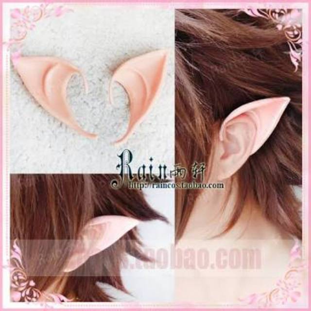 KUPING ELF EAR KOSTUM PERI COSPLAY MURAH PESTA HALLOWEEN TOPENG SCARY MASK HALOWEEN AKSESORIES