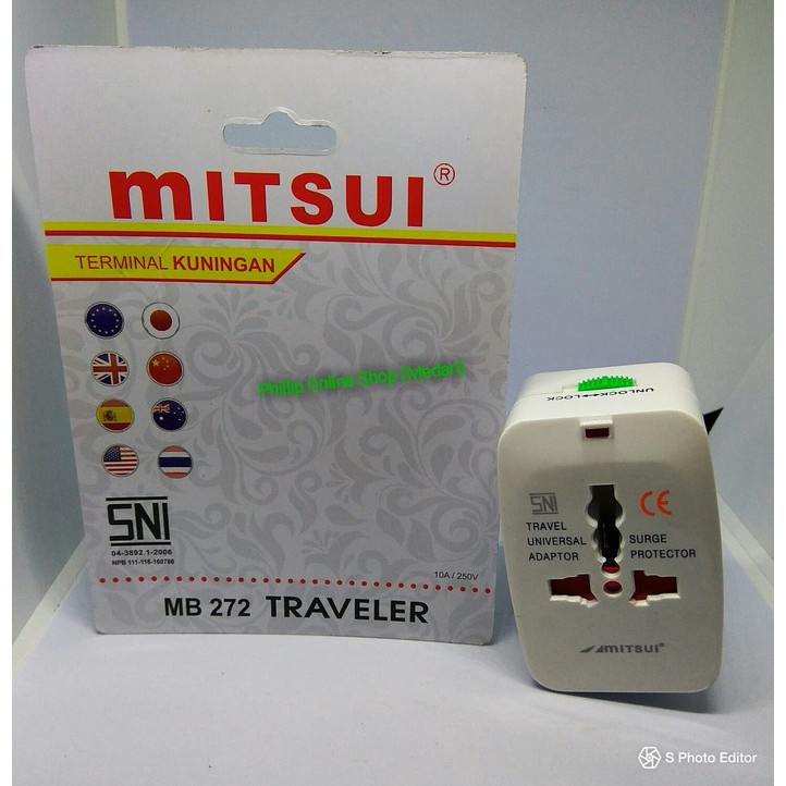 MITSUI MB 272 Travel Adaptor Universal Steker Serbaguna SNI