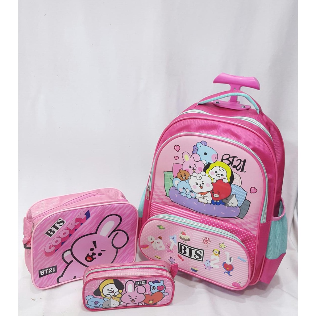 JOYELSY - PROMO TAS SEKOLAH TROLY SET NJ42 BTS21