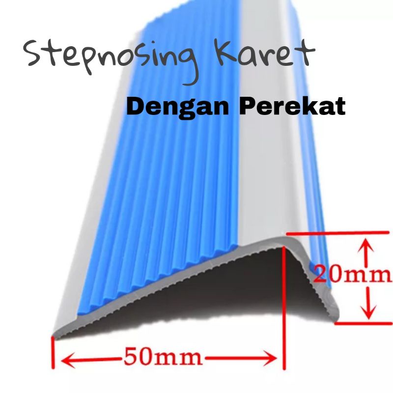 Lis pengaman siku tangga - stepnosing karet dengan Doubletape kuat