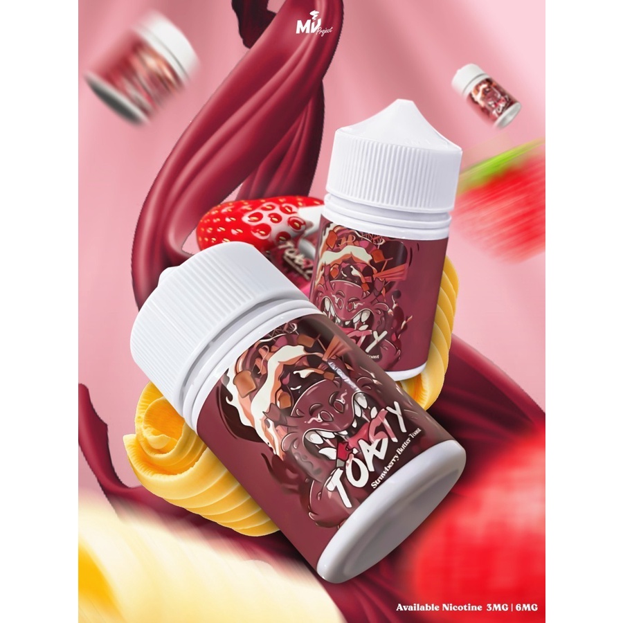 TOASTY 60ML STRAWBERRY BUTTER TOAST [100% AUTHENTIC FREEBASE LIQUID]