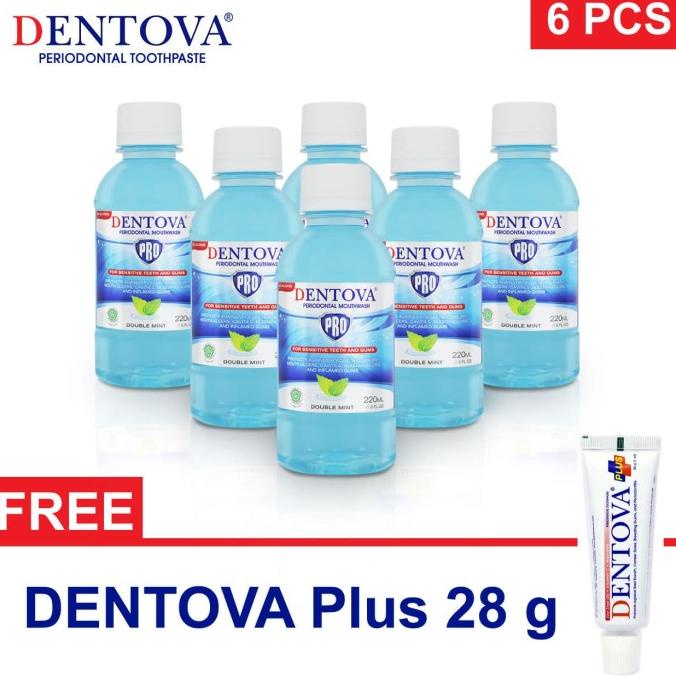 Obat Kumur Dentova Pro 220 Ml (6 Pcs)
