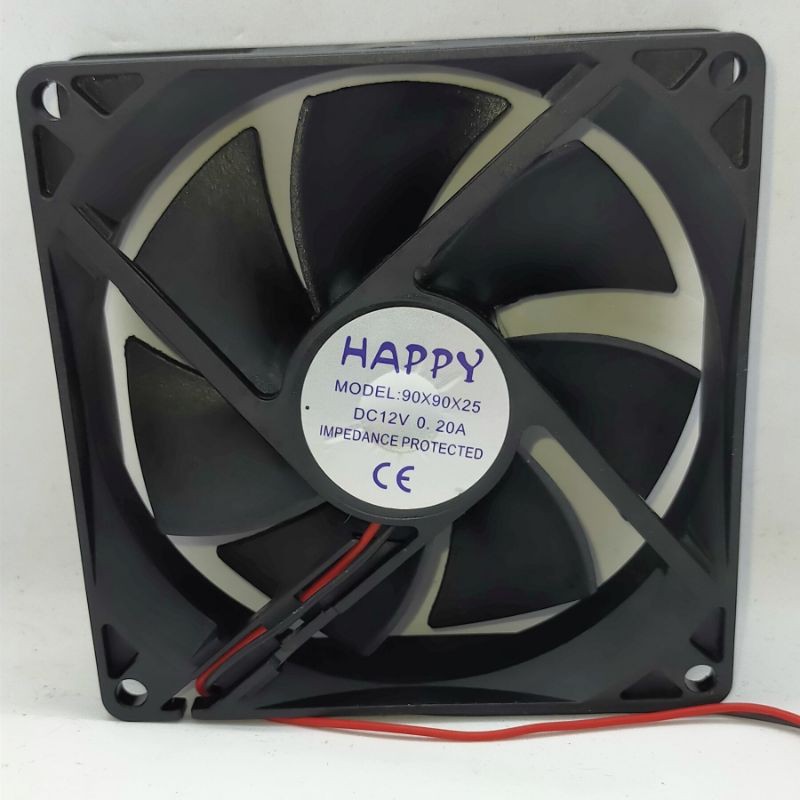 Cooling Fan Motor DC 12V - 0,20A / Brushless Fan (9025MS12) Size 9x9 HAPPY