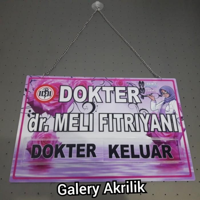 

SIGN BOARD SIGN LABEL PAPAN NAMA DOKTER 20X30 Elegan