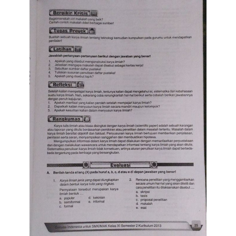 Lks Bahasa Indonesia Smk Mak Kelas 11 Semester 2 L Hots Shopee Indonesia
