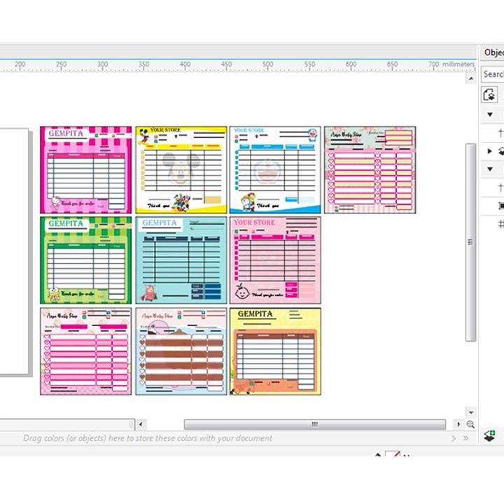 50+ Desain Template Nota Olshop Kekinian Format CDR (CorelDraw) siap edit