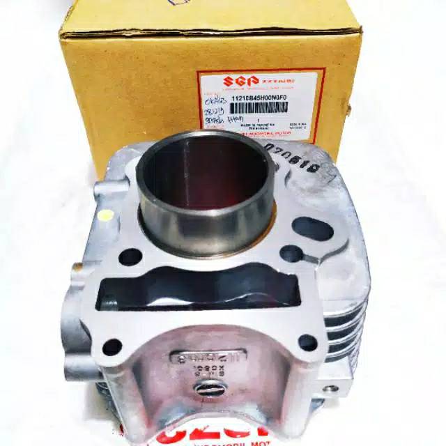 Paketan Blok Seher Komplit + Piston Kit Std Smash Titan Original SGP 11210-45H00-0F0 / 12100-45H00-0F0