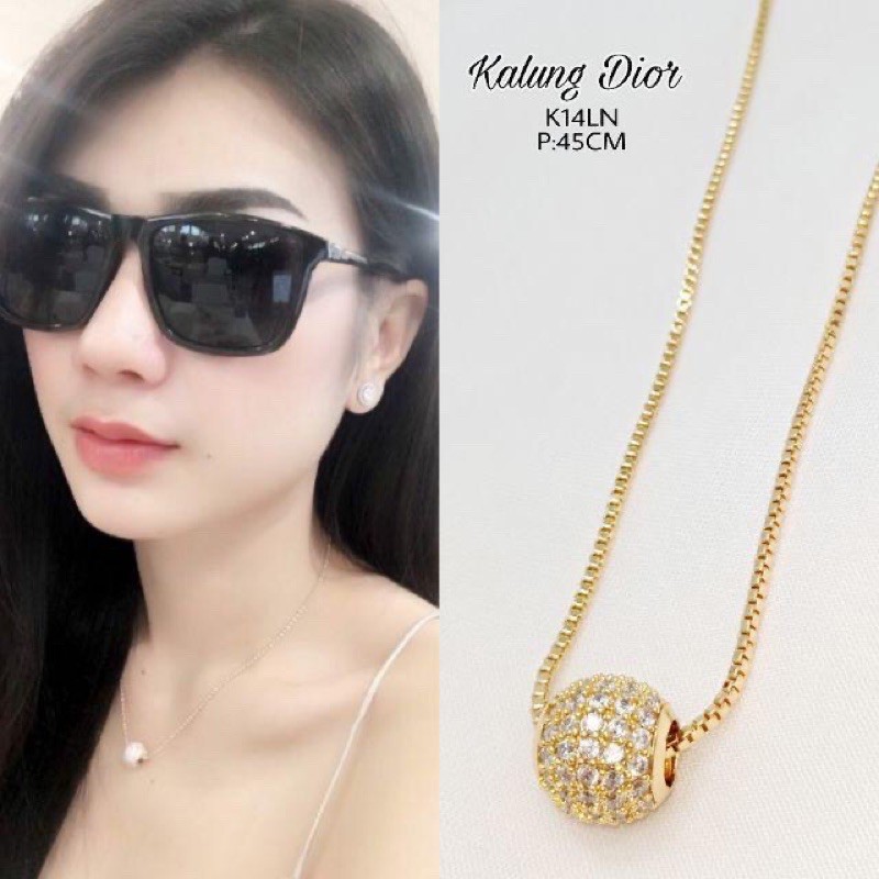 Kalung liontin Xuping mata Gold