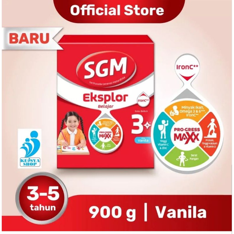 SUSU SGM 1+ dan 3+  Vanila dan Madu Kemasan Baru