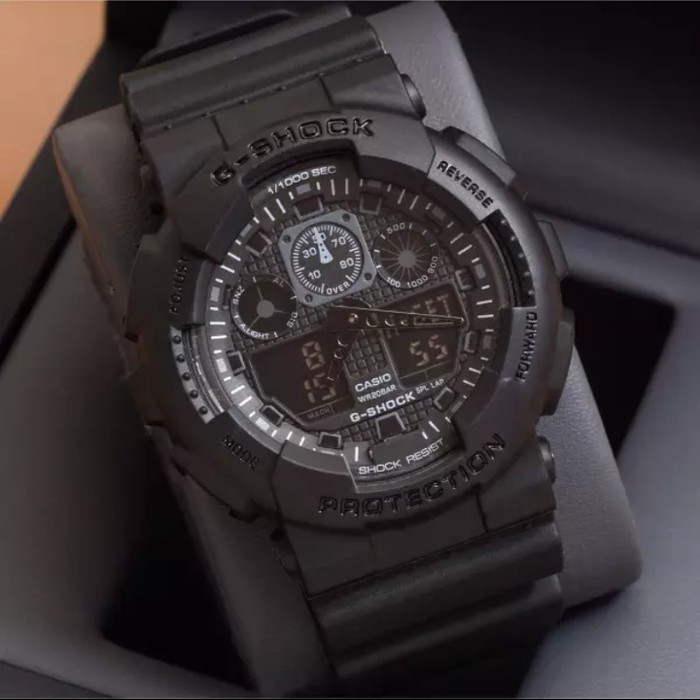 TERMURAH G SHOCK GA 100 GSHOCK GA100 FULL BLACK Limited