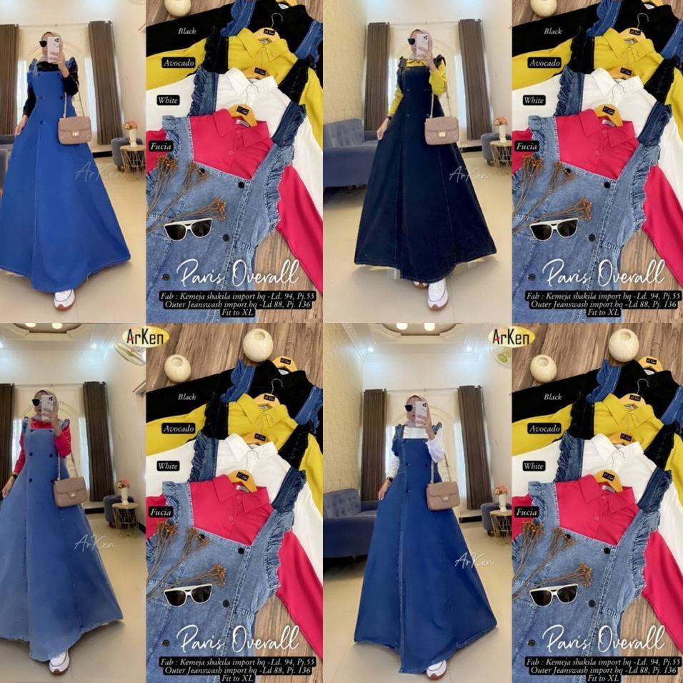 Dianca Set Overall / Overall Wanita / Overall Dress / Overall Jumbo / Set Overall Wanita / Set Overa