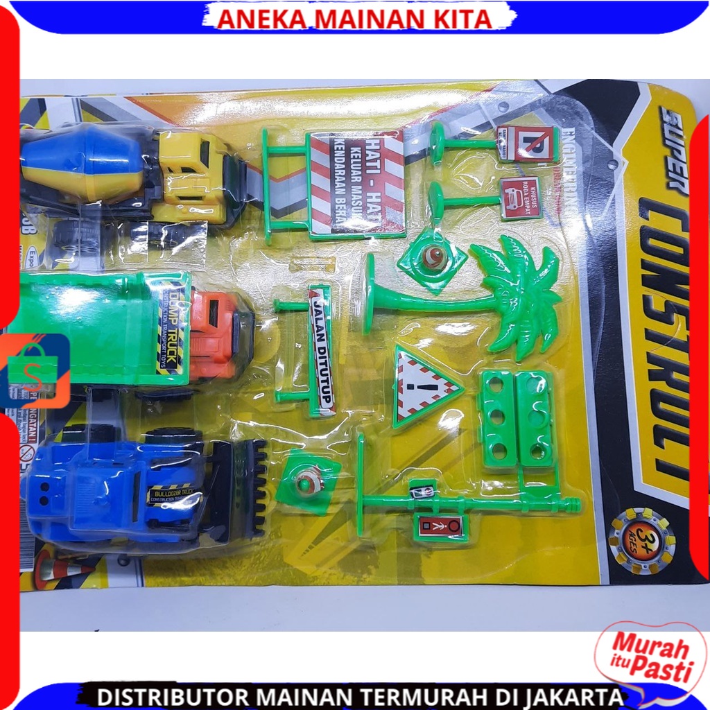 ( PROMO ) BISA COD MAINAN ANAK MOBIL MOBILAN KONTRUKSI VR-03B SUPER CONSTRUCT SET DIECAST MURAH