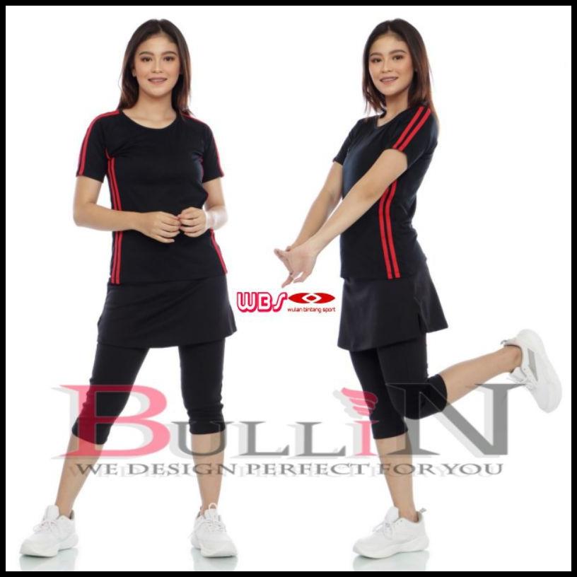 Set Pendek Rok Wanita Olahraga / Setelan Wanita Senam Rok Pendek