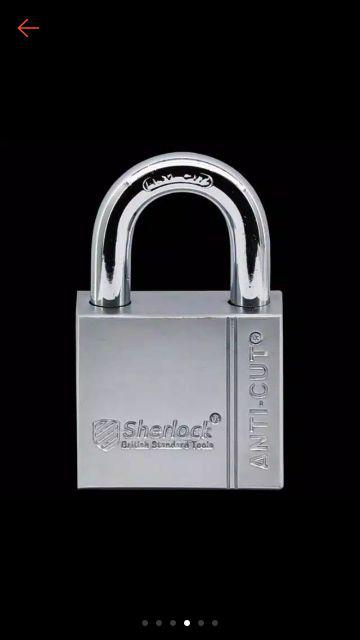 Sherlock Elliot Domestic Gembok Perisai Baja (53 Mm Pendek) Silver