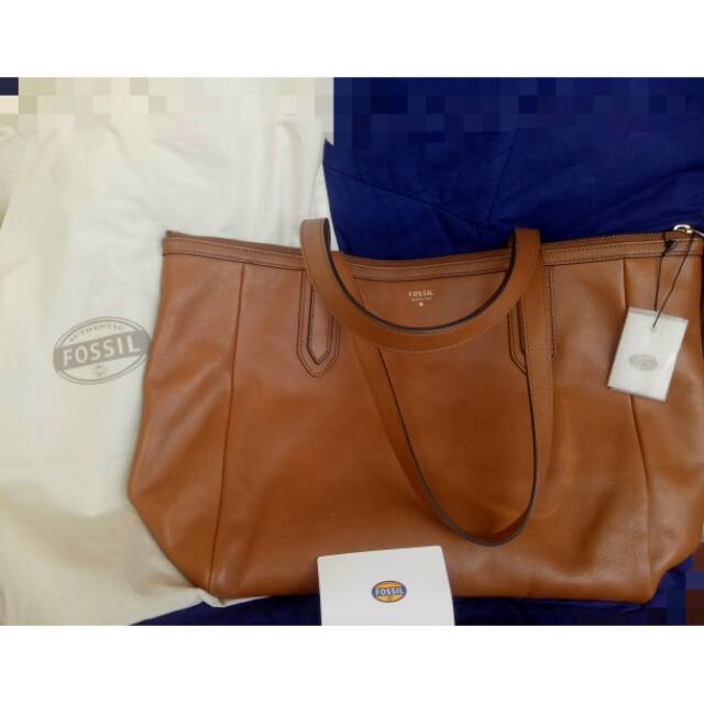 Tas Fossil coklat camel Ori preloved second shoulder bag