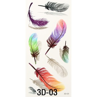 36Pcs Stiker  Seni Tato Tubuh Temporer Gambar Bunga 3D 