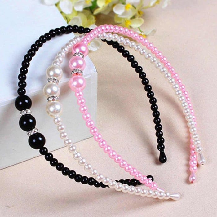 ~ PIYOSHI08 ~ Bando Mutiara Korea Pearl Headband Korean Hairband Aksesoris Rambut Bandana AF211