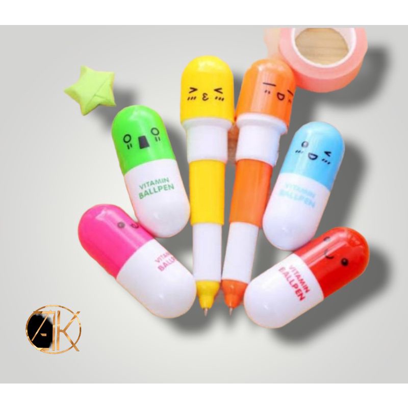 

Pulpen kapsul vitamin lucu