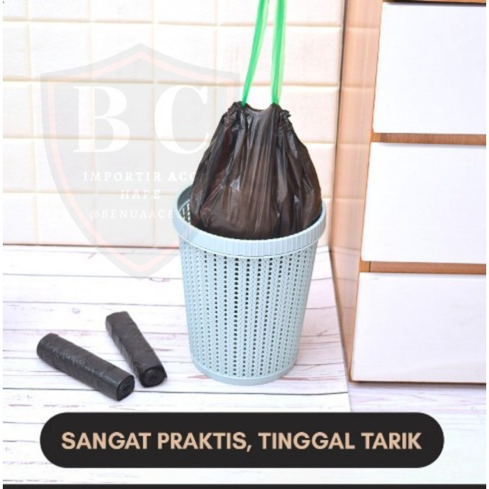 PROMO KANTONG PLASTIK SAMPAH ROLL TALI SERUT 40X50CM ISI 15LEMBAR FC PROMO