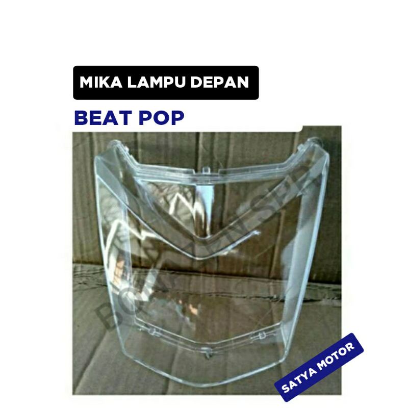 Mika lampu depan Beat Pop / Kaca Bening Putih Motor / Geronimo