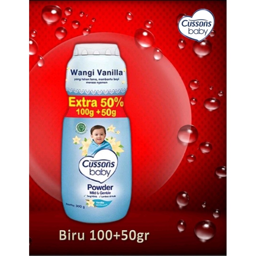 BEDAK BAYI / BEDAK CUSSONS / BABY PODWER CUSSONS 100GRAM+50GRAM (150GRAM) [gerai]
