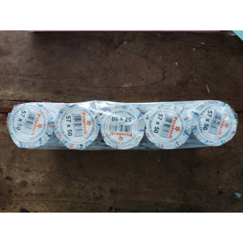 

[PACK ISI 10] KERTAS THERMAL 57X50 PRINTECH / KERTAS THERMAL PRINTECH / KERTAS TERMAL 57X50 / KERTAS KASIR / STRUK KASIR / STRUK PARKIR / STRUK