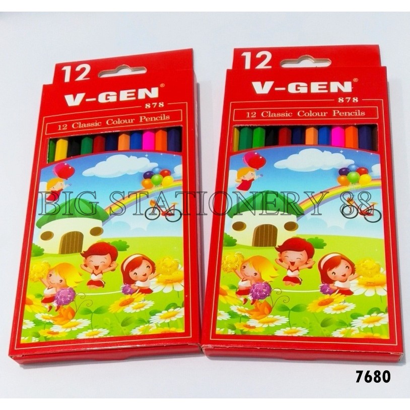 Crayon / Pensil 12 Warna V-Gen Panjang