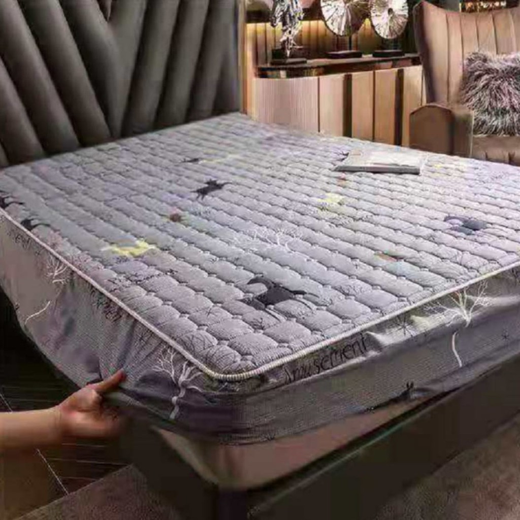 Sprei Waterproof Quilt Motif 180 x 200 Cm - Sprei Anti Air Bed Cover Lembut Nyaman Berkualitas-5