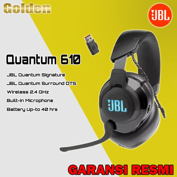 JBL Quantum 610 / Q610 Wireless Over-ear Gaming Headphone Dongle Garansi RESMI