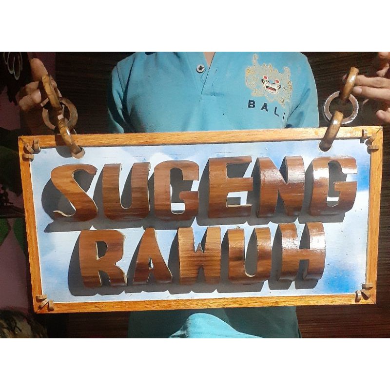 

Papan Nama Bambu