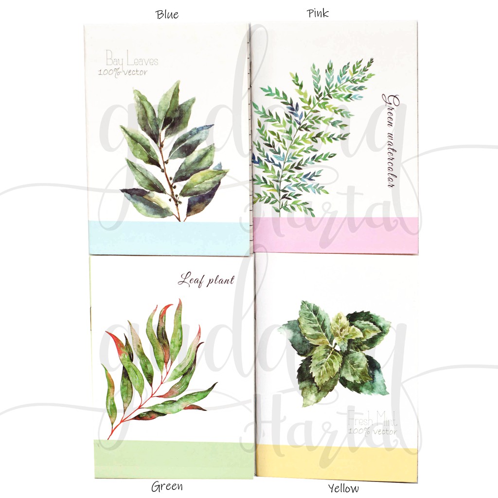 

Notebook Mini Daun Hijau Buku Tulis Catatan Kecil Lucu GCC 308308