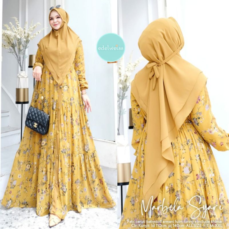 Baju Setelan Wanita MARBELA SYARI  ORI EDELWEIS