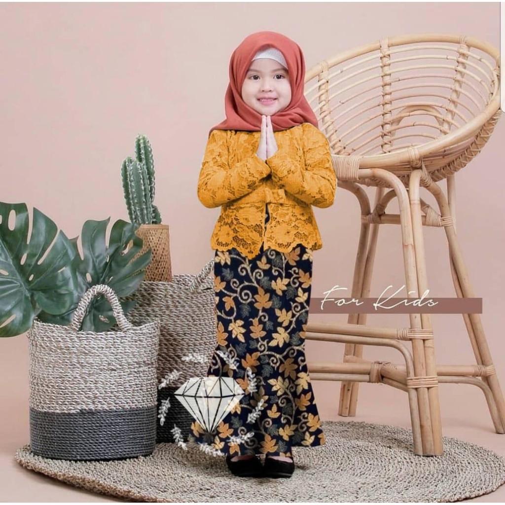[Shenmyprint] Set Nurin Batik Kids 4-6 Tahun | Setelan Kebaya Batik Anak | Kebaya Anak | Baju Anak P