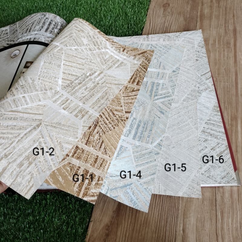 Wallpaper Dinding Korea Prisma Aesthetic Silver Abu Coklat Moca Cream Roll Besar 15mtr