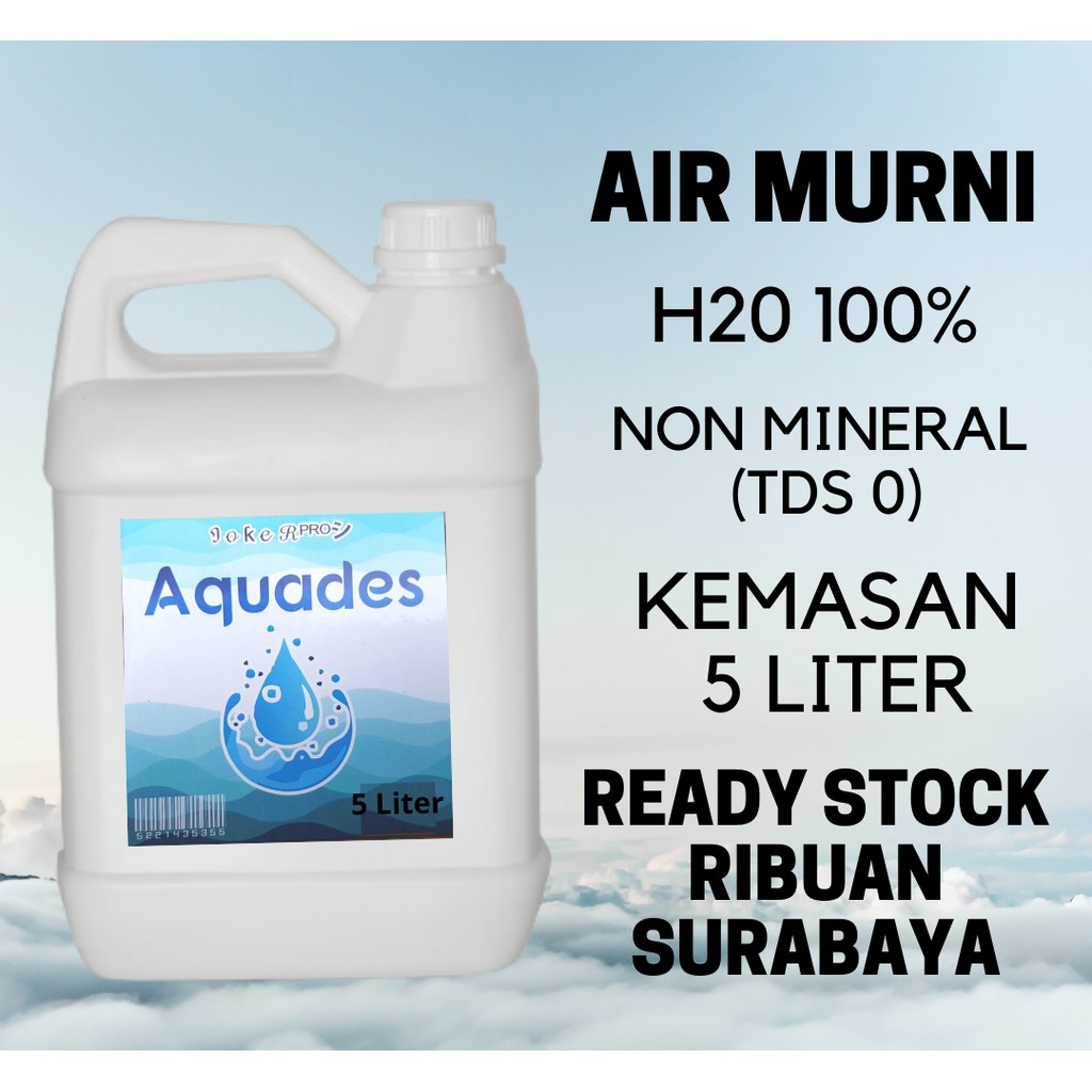 AQUADES AIR MURNI 5 LITER PH 6