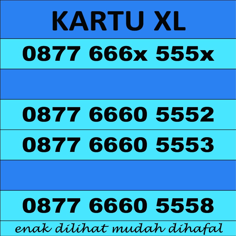 XL 0877 666x 555x nomer nomor cantik super triple tripel 6x triple tripel 5x #vontchellshop #VCSHOP